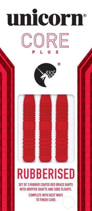 Unicorn Core Plus Red Rubberised Steel Tip Darts